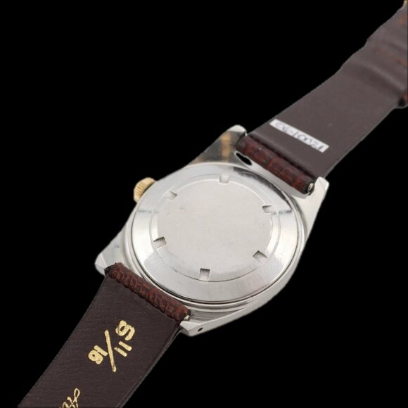 Vintage Rogers Admirality Men's Automatic Wristwatch Swiss 14k Gold & Steel - Picture 4 of 4
